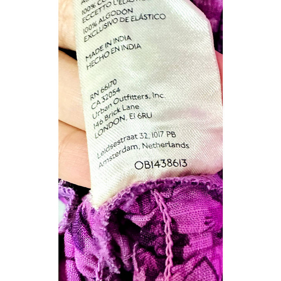 Free People NWT Smock It To Me Floral Puff Sleeve Mini Dress Azalea Combo Medium - Picture 10 of 10